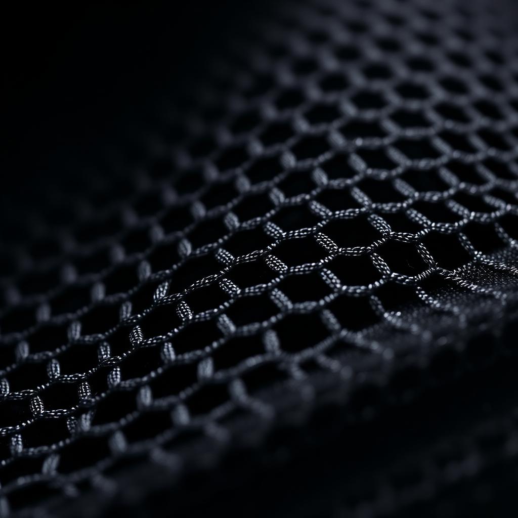 Detalhe da malha 3D respirável premium