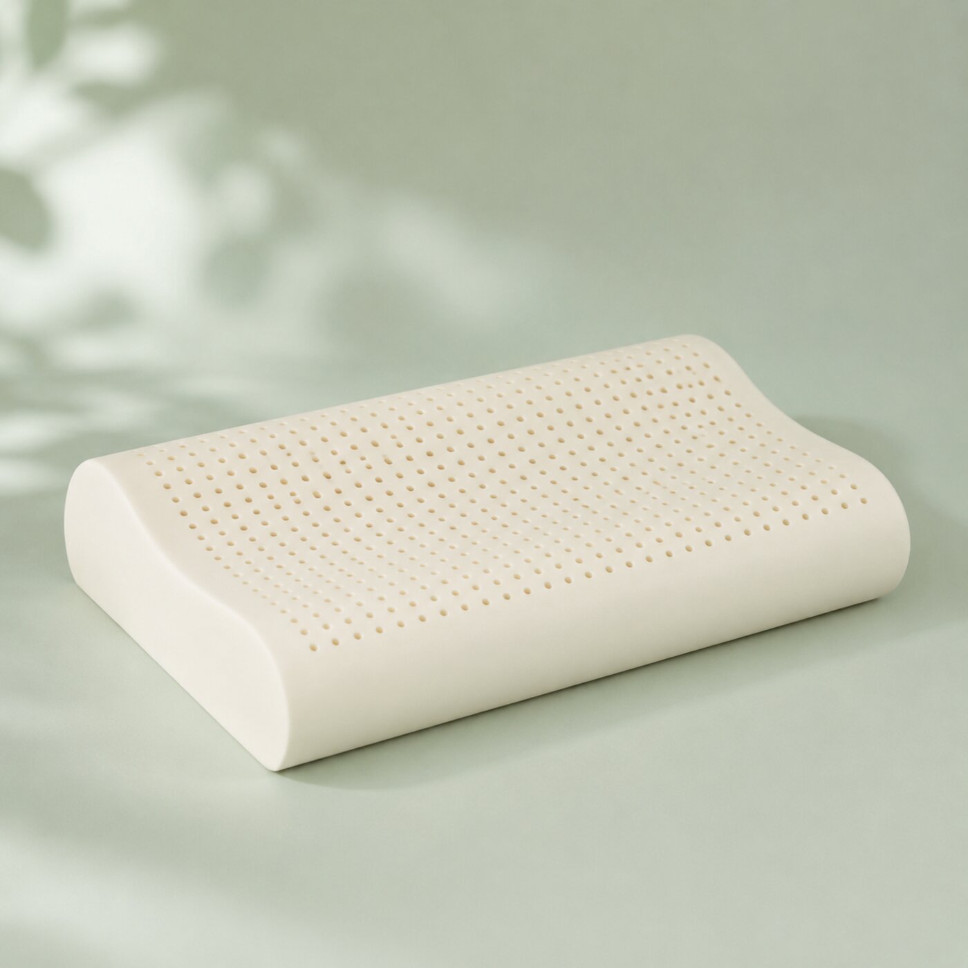 Travesseiro ergonômico de látex natural com furos de ventilação